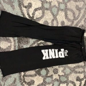 Black pink sweat pants